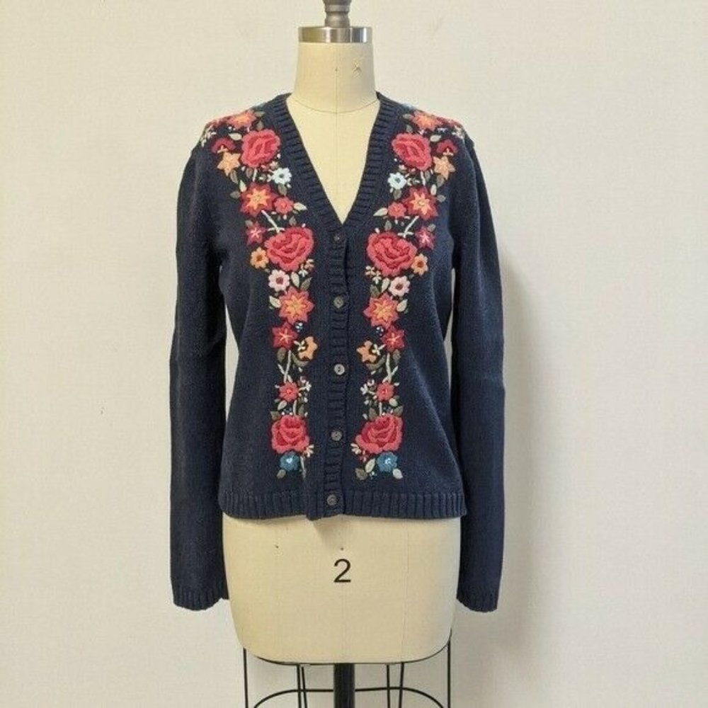 Vintage Eddie Bauer Women's Cardigan XS Embroidery